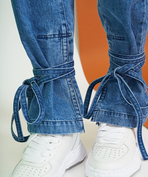 LiNoH(リノー)の「ベルテッドデニムパンツ/BELTED DENIM PANTS(デニムパンツ・メンズ・インディゴブルー・1/2)」の21枚目の写真