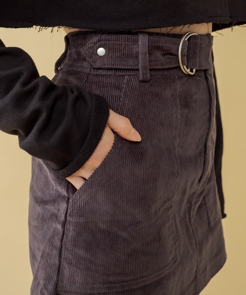 RASVOA(ラスボア)の「コーデュロイベルテッドミニスカート(スカート・レディース・ブラック/カーキ/アイボリー・FREE)」の15枚目の写真