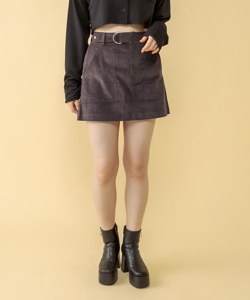 RASVOA(ラスボア)の「コーデュロイベルテッドミニスカート(スカート・レディース・ブラック/カーキ/アイボリー・FREE)」の8枚目の写真
