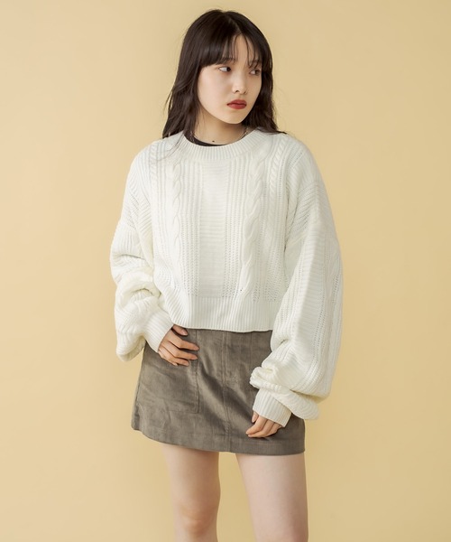 RASVOA(ラスボア)の「コーデュロイベルテッドミニスカート(スカート・レディース・ブラック/カーキ/アイボリー・FREE)」の22枚目の写真