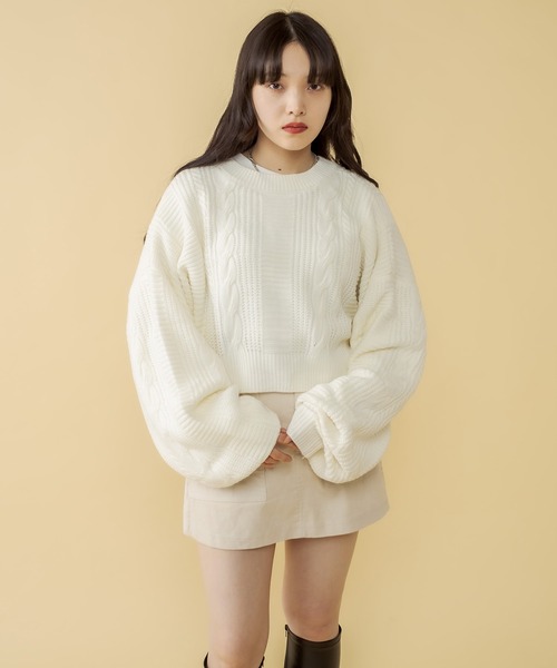 RASVOA(ラスボア)の「コーデュロイベルテッドミニスカート(スカート・レディース・ブラック/カーキ/アイボリー・FREE)」の21枚目の写真