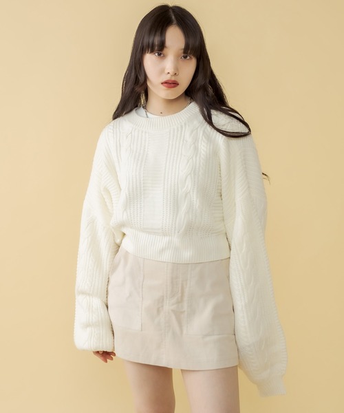 RASVOA(ラスボア)の「コーデュロイベルテッドミニスカート(スカート・レディース・ブラック/カーキ/アイボリー・FREE)」の5枚目の写真