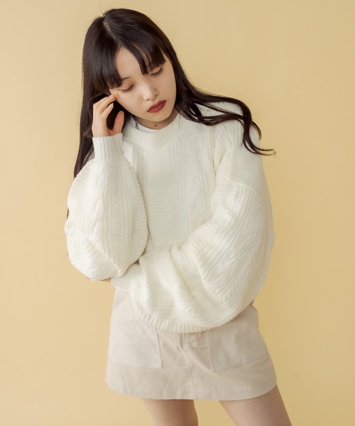 RASVOA(ラスボア)の「コーデュロイベルテッドミニスカート(スカート・レディース・ブラック/カーキ/アイボリー・FREE)」の13枚目の写真