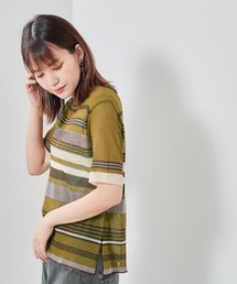 cepo | シアーランダムボーダーニット(ニット/セーター)