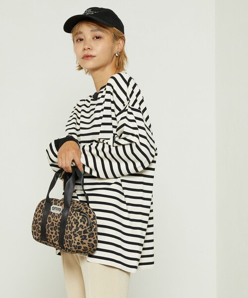 FREAK'S STORE（フリークスストア）の「ボーダービッグロンＴ(ロングスリーブＴシャツ)（Tシャツ/カットソー・レディース・ブラック/ネイビー/イエロー/ピンク/サックスブルー・ﾌﾘ-）」の16枚目の写真