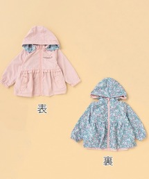 無地×花柄リバーシブルウィンドブレーカー
