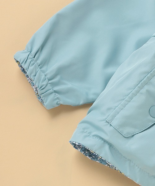 kladskap（クレードスコープ）の「無地×花柄リバーシブルウィンドブレーカー（ナイロンジャケット・キッズ・ピンク/サックスブルー・80ｃｍ/100cm/120cm/90cm/110cm）」の9枚目の写真