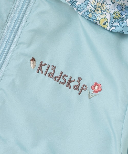 kladskap（クレードスコープ）の「無地×花柄リバーシブルウィンドブレーカー（ナイロンジャケット・キッズ・ピンク/サックスブルー・80ｃｍ/100cm/120cm/90cm/110cm）」の11枚目の写真
