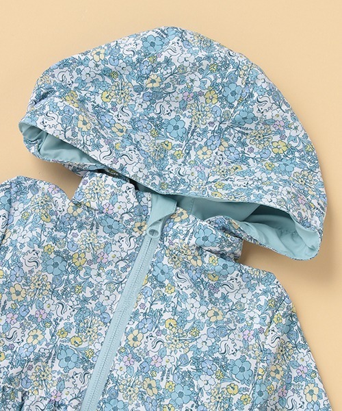 kladskap（クレードスコープ）の「無地×花柄リバーシブルウィンドブレーカー（ナイロンジャケット・キッズ・ピンク/サックスブルー・80ｃｍ/100cm/120cm/90cm/110cm）」の14枚目の写真