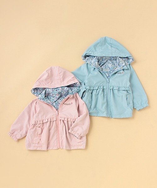 kladskap（クレードスコープ）の「無地×花柄リバーシブルウィンドブレーカー（ナイロンジャケット・キッズ・ピンク/サックスブルー・80ｃｍ/100cm/120cm/90cm/110cm）」の18枚目の写真