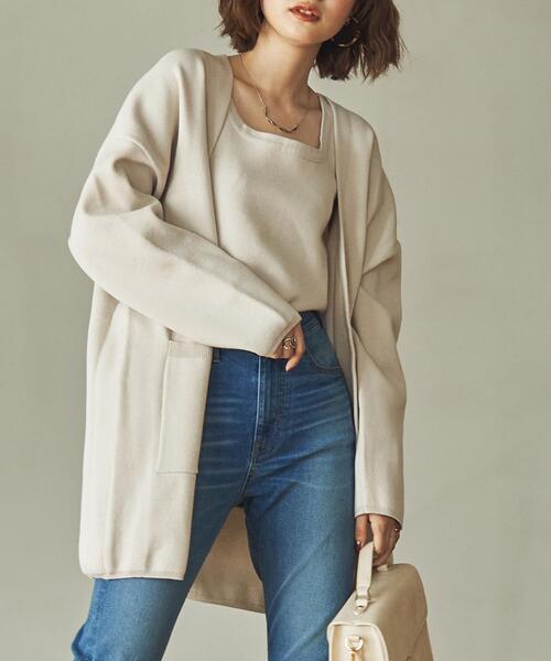 Web限定 洗える 静電気防止機能付き もちもちニット シリーズ ミラノリブニットカーディガン セットアップ対応可能 レディース Women Coen コーエン 公式ファッション通販