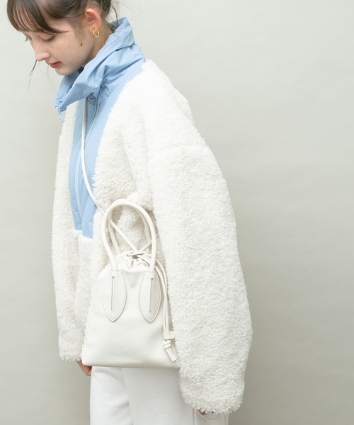 UR Lab.(アーバンリサーチラボ)の「リバーシブルボアブルゾン(ブルゾン・レディース・ピンク/ブルー系その他/ベージュ・FREE)」の9枚目の写真