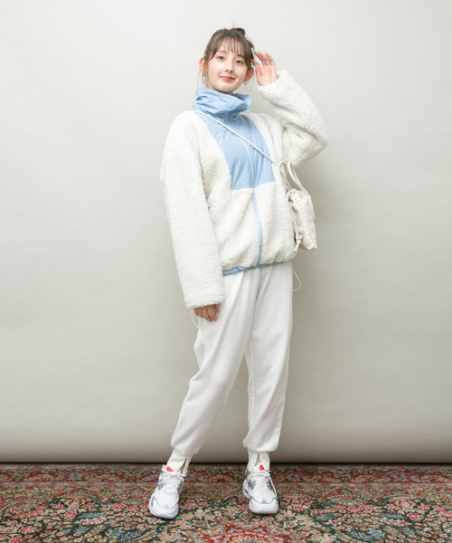 UR Lab.(アーバンリサーチラボ)の「リバーシブルボアブルゾン(ブルゾン・レディース・ピンク/ブルー系その他/ベージュ・FREE)」の10枚目の写真