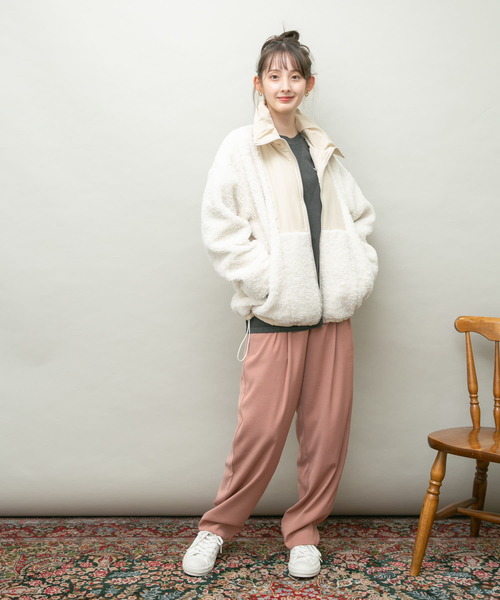 UR Lab.(アーバンリサーチラボ)の「リバーシブルボアブルゾン(ブルゾン・レディース・ピンク/ブルー系その他/ベージュ・FREE)」の16枚目の写真