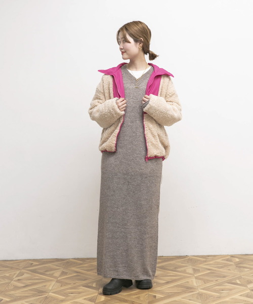 UR Lab.(アーバンリサーチラボ)の「リバーシブルボアブルゾン(ブルゾン・レディース・ピンク/ブルー系その他/ベージュ・FREE)」の19枚目の写真