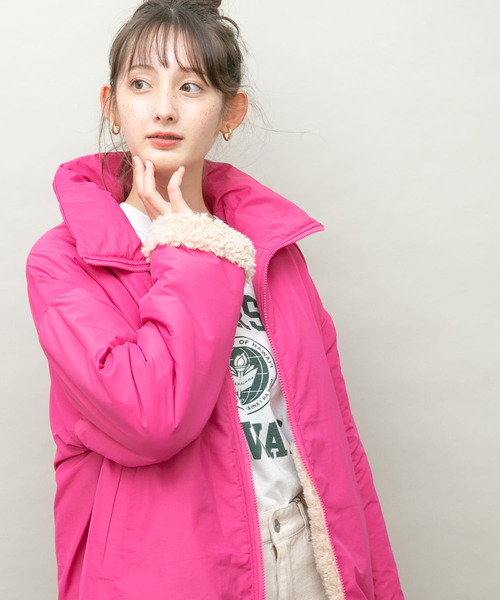 UR Lab.(アーバンリサーチラボ)の「リバーシブルボアブルゾン(ブルゾン・レディース・ピンク/ブルー系その他/ベージュ・FREE)」の20枚目の写真