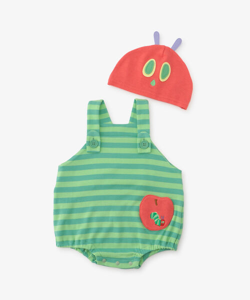 Afternoon Tea(アフタヌーンティー)の「はらぺこあおむし/帽子&サロペットセット(ロンパース・キッズ・マルチ・ONE SIZE)」の3枚目の写真