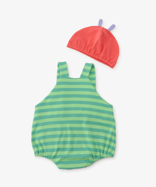 Afternoon Tea(アフタヌーンティー)の「はらぺこあおむし/帽子&サロペットセット(ロンパース・キッズ・マルチ・ONE SIZE)」の4枚目の写真