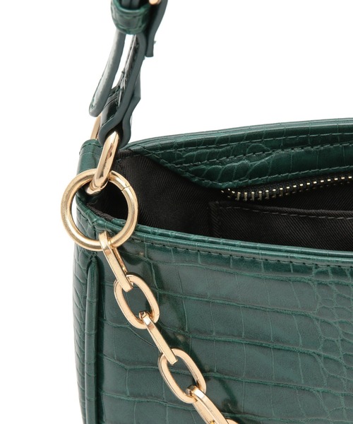 VIS（ビス）の「斜めがけもできる、マルチWAYチェーンバック（ショルダーバッグ・レディース・グリーン/ベージュ系その他/ブラック・FREE）」の17枚目の写真