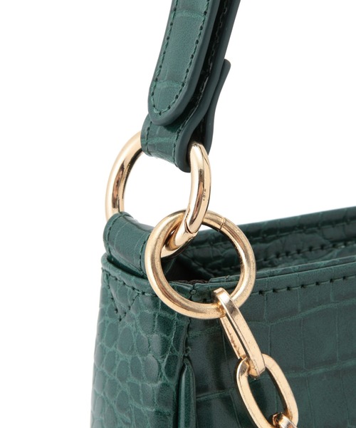 VIS（ビス）の「斜めがけもできる、マルチWAYチェーンバック（ショルダーバッグ・レディース・グリーン/ベージュ系その他/ブラック・FREE）」の12枚目の写真