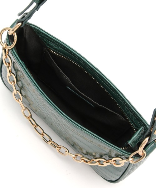 VIS（ビス）の「斜めがけもできる、マルチWAYチェーンバック（ショルダーバッグ・レディース・グリーン/ベージュ系その他/ブラック・FREE）」の13枚目の写真