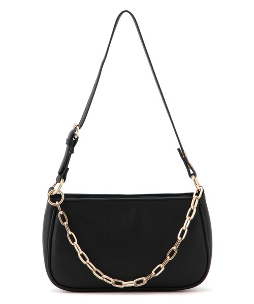 VIS（ビス）の「斜めがけもできる、マルチWAYチェーンバック（ショルダーバッグ・レディース・グリーン/ベージュ系その他/ブラック・FREE）」の6枚目の写真