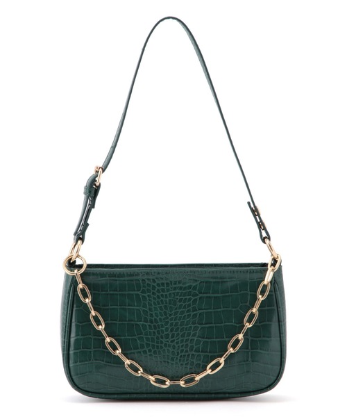 VIS（ビス）の「斜めがけもできる、マルチWAYチェーンバック（ショルダーバッグ・レディース・グリーン/ベージュ系その他/ブラック・FREE）」の14枚目の写真