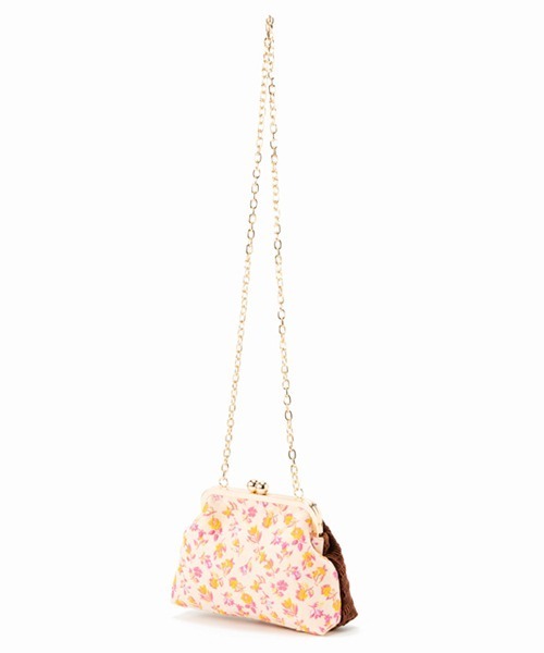 Casselini（キャセリーニ）の「Casselini(キャセリーニ)ジャガード口金バッグ（ショルダーバッグ・レディース・ブラック/クリーム/ラベンダー・FREE）」の17枚目の写真