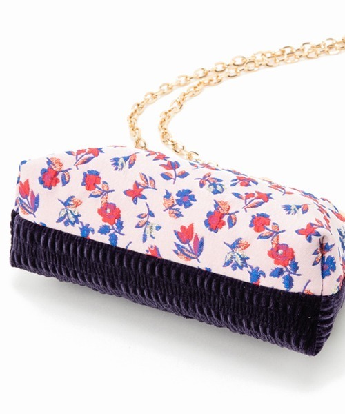 Casselini（キャセリーニ）の「Casselini(キャセリーニ)ジャガード口金バッグ（ショルダーバッグ・レディース・ブラック/クリーム/ラベンダー・FREE）」の13枚目の写真