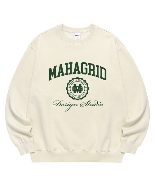 MAHAGRID(マハグリッド)の「【mahagrid】AUTHENTIC SWEATSHIRT / マハグリッド オーセンティック カレッジ ロゴ スウェットシャツ(スウェット・メンズ・ブラック/グレー/クリーム/ライトグレー/ネイビー/オリーブ・SMALL/MEDIUM/LARGE/X-LARGE)」の5枚目の写真