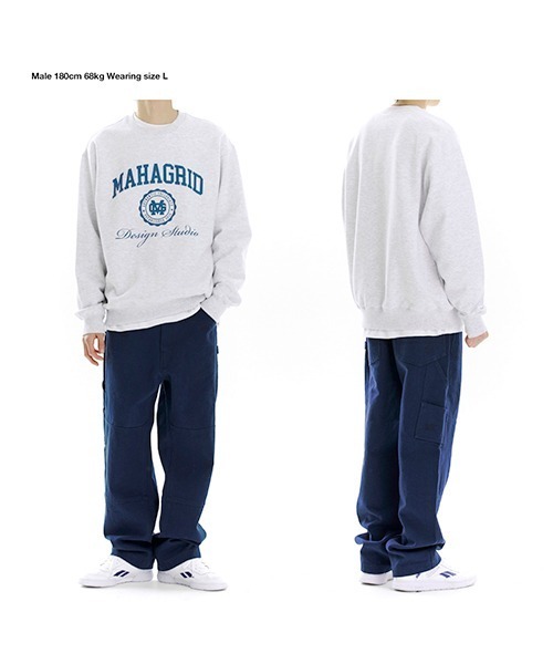 MAHAGRID(マハグリッド)の「【mahagrid】AUTHENTIC SWEATSHIRT / マハグリッド オーセンティック カレッジ ロゴ スウェットシャツ(スウェット・メンズ・ブラック/グレー/クリーム/ライトグレー/ネイビー/オリーブ・SMALL/MEDIUM/LARGE/X-LARGE)」の16枚目の写真