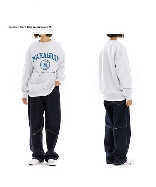 MAHAGRID(マハグリッド)の「【mahagrid】AUTHENTIC SWEATSHIRT / マハグリッド オーセンティック カレッジ ロゴ スウェットシャツ(スウェット・メンズ・ブラック/グレー/クリーム/ライトグレー/ネイビー/オリーブ・SMALL/MEDIUM/LARGE/X-LARGE)」の17枚目の写真