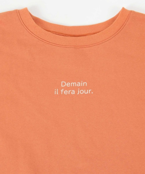 titivate(ティティベイト)の「ミニ裏毛カットソーロゴトップス(Tシャツ/カットソー・レディース・アイボリー/グレイッシュベージュ/ブラック/オレンジ・FREE)」の8枚目の写真