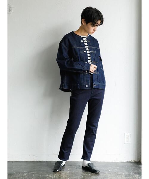 koe(コエ)の「ハイウエストストレートスキニー*(その他パンツ・レディース・ライトインディゴブルー/インディゴブルー・M/S/L)」の9枚目の写真