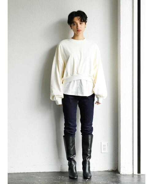 koe(コエ)の「ハイウエストストレートスキニー*(その他パンツ・レディース・ライトインディゴブルー/インディゴブルー・M/S/L)」の10枚目の写真