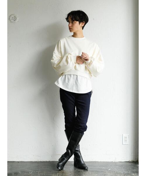 koe(コエ)の「ハイウエストストレートスキニー*(その他パンツ・レディース・ライトインディゴブルー/インディゴブルー・M/S/L)」の12枚目の写真