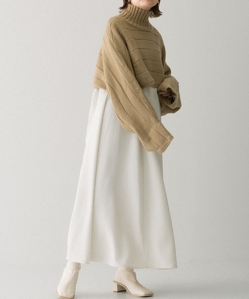 KBF（ケイビーエフ）の「ニットSETワンピース（ワンピース・レディース・ブラック系その他/グリーン系その他・ONE）」の3枚目の写真