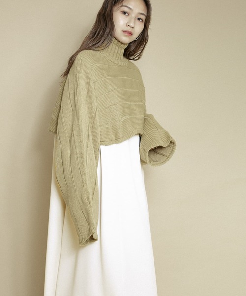 KBF（ケイビーエフ）の「ニットSETワンピース（ワンピース・レディース・ブラック系その他/グリーン系その他・ONE）」の6枚目の写真