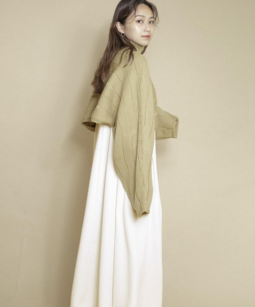 KBF（ケイビーエフ）の「ニットSETワンピース（ワンピース・レディース・ブラック系その他/グリーン系その他・ONE）」の8枚目の写真