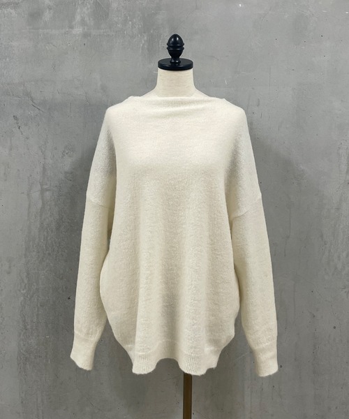 BEARDSLEY（ビアズリー）の「ベビーアルパカニット（ニット/セーター・レディース・ピンク/ホワイト・FREE）」の7枚目の写真