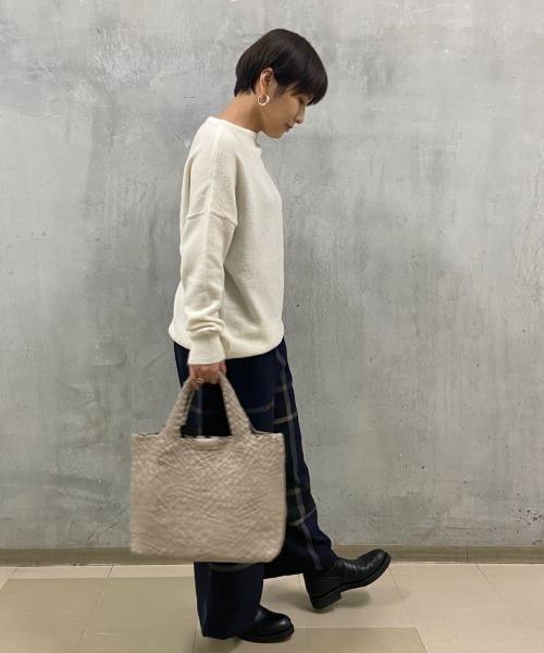 BEARDSLEY（ビアズリー）の「ベビーアルパカニット（ニット/セーター・レディース・ピンク/ホワイト・FREE）」の13枚目の写真