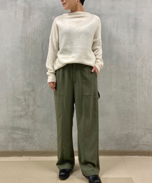 BEARDSLEY（ビアズリー）の「ベビーアルパカニット（ニット/セーター・レディース・ピンク/ホワイト・FREE）」の15枚目の写真