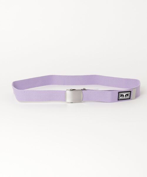 OBEY(オベイ)の「OBEY/オベイ フェイスロゴ入り ガチャベルト(ベルト・メンズ・ブラック/カーキ/バイオレット・FREE)」の3枚目の写真