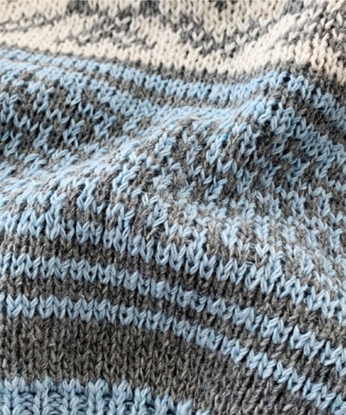 meJane(ミージェーン)の「ジオメトリック柄クルーネックニットカーディガン(カーディガン/ボレロ・レディース・ブラウン/グレー・FREE)」の9枚目の写真