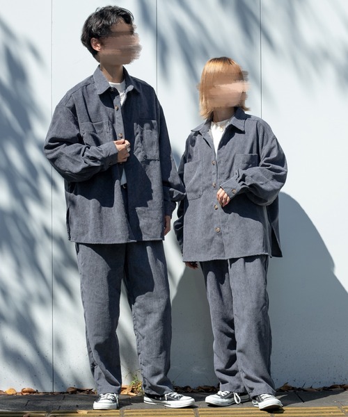 PairPair（ペアペア）の「コーデュロイテーパードパンツ/セットアップ対応(ユニセックス)（その他パンツ・レディース・ブラウン/アイボリー/グレイッシュブルー・MEDIUM/LARGE）」の3枚目の写真