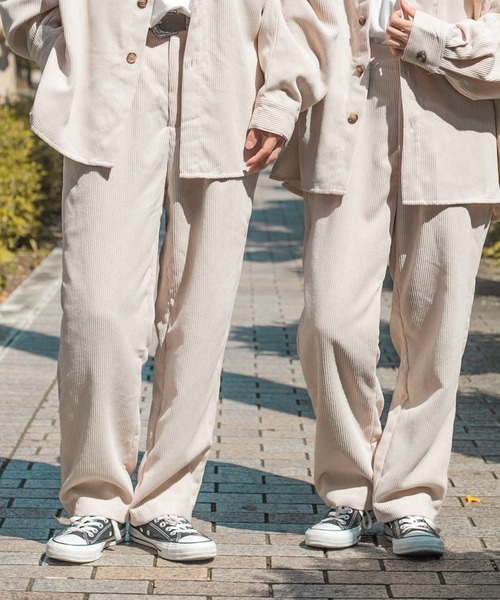 PairPair（ペアペア）の「コーデュロイテーパードパンツ/セットアップ対応(ユニセックス)（その他パンツ・レディース・ブラウン/アイボリー/グレイッシュブルー・MEDIUM/LARGE）」の13枚目の写真