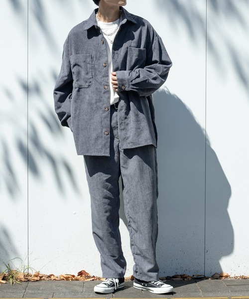 PairPair（ペアペア）の「コーデュロイテーパードパンツ/セットアップ対応(ユニセックス)（その他パンツ・レディース・ブラウン/アイボリー/グレイッシュブルー・MEDIUM/LARGE）」の16枚目の写真