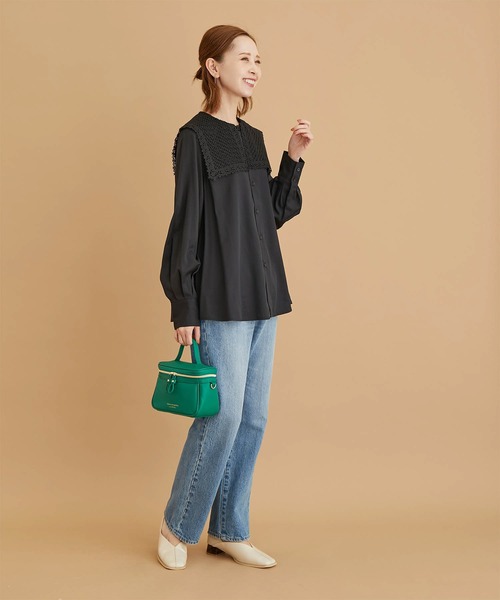 ROPE' PICNIC(ロペピクニック)の「【WEB限定】レースセーラーカラーブラウス(シャツ/ブラウス・レディース・ブラック/ホワイト・38)」の17枚目の写真