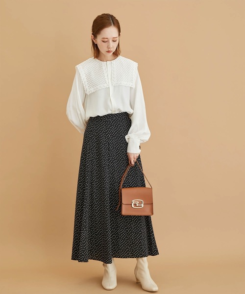 ROPE' PICNIC(ロペピクニック)の「【WEB限定】レースセーラーカラーブラウス(シャツ/ブラウス・レディース・ブラック/ホワイト・38)」の21枚目の写真