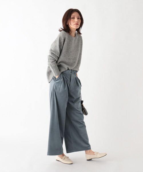 SOUP（スープ）の「◆【大きいサイズあり・13号・15号】ウエストベルト付き　コーデュロイワイドパンツ（その他パンツ・レディース・ブラウン系その他/ベージュ/ライトブルー・09/15 /13/11/07）」の15枚目の写真
